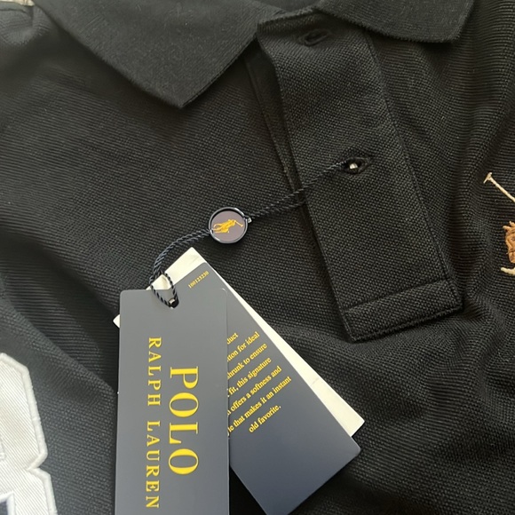 New Polo Ralph Lauren Custom Slim Fit Black Shirt Top Men Large Logo 3 - Picture 7 of 8